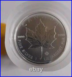 Canadian Maple Leaf 2020 1oz 9999 Silver Bullion Coins Full Tube Lot2