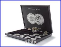 Canadian Maple Leaf Presentation Case for 20 1 Oz Silver Coins-Capsules included
