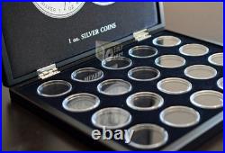 Canadian Maple Leaf Presentation Case for 20 1 Oz Silver Coins-Capsules included
