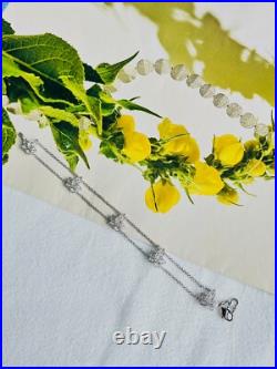 Christian Dior Vintage 1990s Ivy Maple Leaf Crystals Openwork Bracelet, Silver