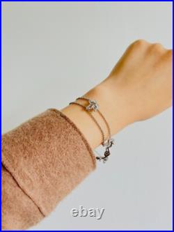 Christian Dior Vintage 1990s Ivy Maple Leaf Crystals Openwork Bracelet, Silver Christian Dior Vintage 1990s Ivy Maple Leaf Crystals Openwork Bracelet, Silver