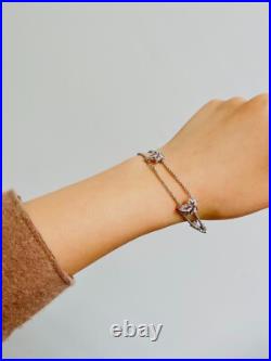 Christian Dior Vintage 1990s Ivy Maple Leaf Crystals Openwork Bracelet, Silver Christian Dior Vintage 1990s Ivy Maple Leaf Crystals Openwork Bracelet, Silver