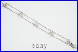 Christian Dior Vintage 1990s Ivy Maple Leaf Crystals Openwork Bracelet, Silver