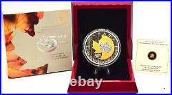Coin Fine Silver Canadian Canada Maple Leaf 25th Anniversary 5oz 2013 BOX + COA Coin Fine Silver Canadian Canada Maple Leaf 25th Anniversary 5oz 2013 BOX + COA