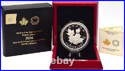 Coin Silver Proof Canada $50 2014 Canadian Maple Leaf Box COA