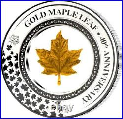 Currency Silver Maple Leaf 40 Anniversary 2 OZ 2019 Salomon Argent