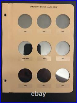 Custom Dansco Album#7215 Canadian Silver Maple Leaf, Pages 1-5, 1988-2031, #4
