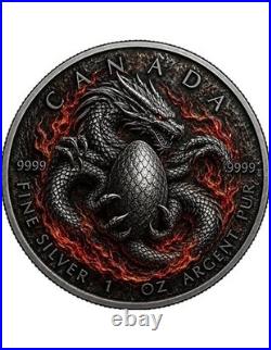 DRAGON GUARDIAN Maple Leaf 1 Oz Silver Coin 5$ Canada 2026
