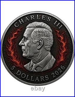 DRAGON GUARDIAN Maple Leaf 1 Oz Silver Coin 5$ Canada 2026