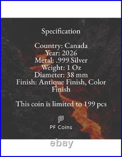 DRAGON GUARDIAN Maple Leaf 1 Oz Silver Coin 5$ Canada 2026
