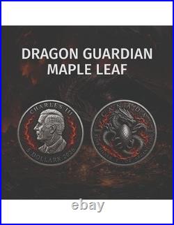DRAGON GUARDIAN Maple Leaf 1 Oz Silver Coin 5$ Canada 2026