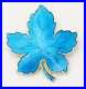 Denmark Meka Reklamegaver Sterling Silver Blue Enamel Maple Leaf Brooch 1950s
