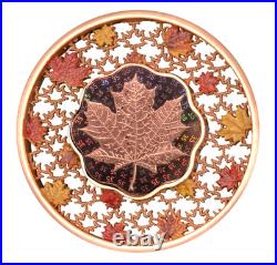 Filigree Maple Leaf. Solomon Islands 5$ 2023 2 oz 99,9% silver filigree coin