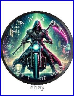 GRIM REAPER II Cyberpunk 1 Oz Silver Coin 2024 Canada