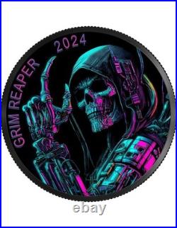 GRIM REAPER II Cyberpunk 1 Oz Silver Coin 2024 Canada
