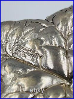 Gianmaria Buccellati Italy Vintage Sterling Silver Maple Leaf Dish