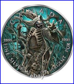 Grim Reaper Armageddon VI Maple Leaf 1 oz Silver Coin 2023 Canada Mintage 400