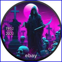 Grim Reaper Cemetery Edition 2023 Silver Maple Leaf Black Platinum Coin