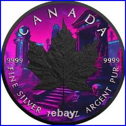 Grim Reaper Cemetery Edition 2023 Silver Maple Leaf Black Platinum Coin