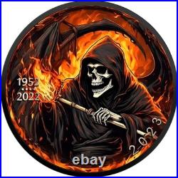 Grim Reaper Hell Edition 2023 $5 1 oz Silver Maple Leaf Coin