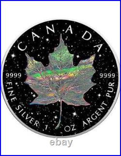 HOLO DIAMOND DUST Maple Leaf 1 Oz Silver Coin 5$ Canada 2025