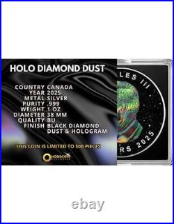 HOLO DIAMOND DUST Maple Leaf 1 Oz Silver Coin 5$ Canada 2025