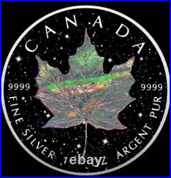 HOLO DIAMOND DUST Maple Leaf 1oz Silver Coin 5$ Canada 2025