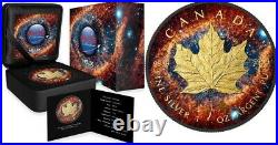 Helix NEBULA Maple Leaf Space 1 Oz Silver Coin 5 $ Canada 2016 VERY RARE