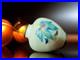 Japanese Cloisonné Enamel Glowing Vase Vibrant Autumn Maple Leaf Silver Rim