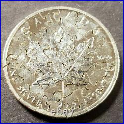 Jigsaw Puzzle Piece Coin Cut-Out 2013.999 1 oz Silver Canada Maple Leaf Z1416