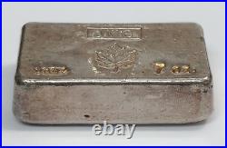 Johnson Matthey 7 Oz Old Pour Loaf Silver Bar. 999 Fine Silver Bar Maple Leaf