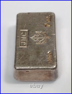 Johnson Matthey 7 Oz Old Pour Loaf Silver Bar. 999 Fine Silver Bar Maple Leaf