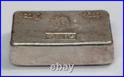 Johnson Matthey 7 Oz Old Pour Loaf Silver Bar. 999 Fine Silver Bar Maple Leaf