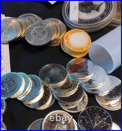 LOT 5 X 2009 CANADA MAPLE LEAF 1 oz SILVER 9999 SILVER DOLLAR COIN? X 5