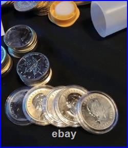 LOT 5 X 2009 CANADA MAPLE LEAF 1 oz SILVER 9999 SILVER DOLLAR COIN? X 5