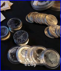 LOT 5 X 2009 CANADA MAPLE LEAF 1 oz SILVER 9999 SILVER DOLLAR COIN? X 5