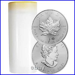 Lot of 25 2021 $5 Silver Canadian Maple Leaf 1 oz Brilliant Uncirculated