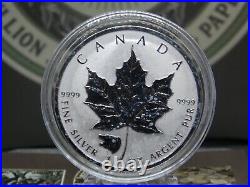 (Lot of 4) 2016 Canada Maple Leaf 1oz Silver. 9999 Fine Silver Grizzly BEAR #CF