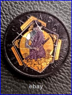 Lot of 4 Maple Leaf Canada Silver Coins Color, Geisha culture, Limited Edition