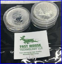 Lot of 5 2011 $1 Canadian Maple Leaf 1 oz. 9999 Fine Silver Each