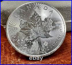 Lot of (7) 1 Oz. 9999 Fine Silver Argent Pur Canada Maple Leaf Collectible Coins