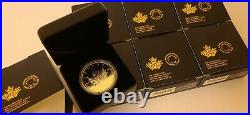 Lot of seven 2020 Mapleleaf Fine Silver Coins W Mint Mark Burnish Maple Leaf