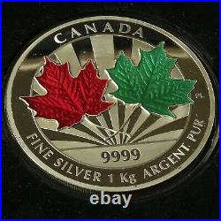 MAPLE LEAF FOREVER 1 Kg Kilo Silver Coin Proof 250$ Canada 2014 Low Mintage