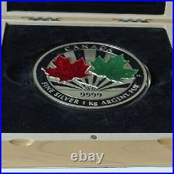 MAPLE LEAF FOREVER 1 Kg Kilo Silver Coin Proof 250$ Canada 2014 Low Mintage