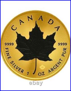 MAPLE LEAF Space Gold Edition 1 Oz Silver Coin 5$ Canada 2024