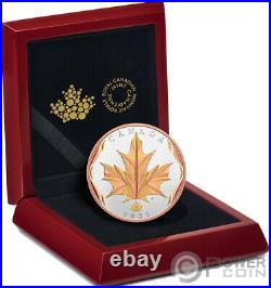 MAPLE LEAVES IN MOTION 5 Oz Silver Coin 50$ Canada 2021