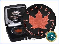 Maple Leaf 1OZ Ruby Ruby 2023 Silver Silver Black Ruthenium Canada Canada 250P2