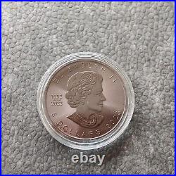 Maple Leaf 1OZ Ruby Ruby 2023 Silver Silver Black Ruthenium Canada Canada 250P2