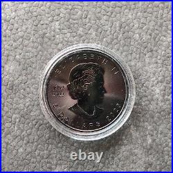 Maple Leaf 1OZ Ruby Ruby 2023 Silver Silver Black Ruthenium Canada Canada 250P2