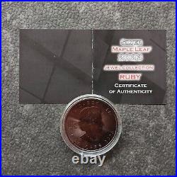 Maple Leaf 1OZ Ruby Ruby 2023 Silver Silver Black Ruthenium Canada Canada 250P2